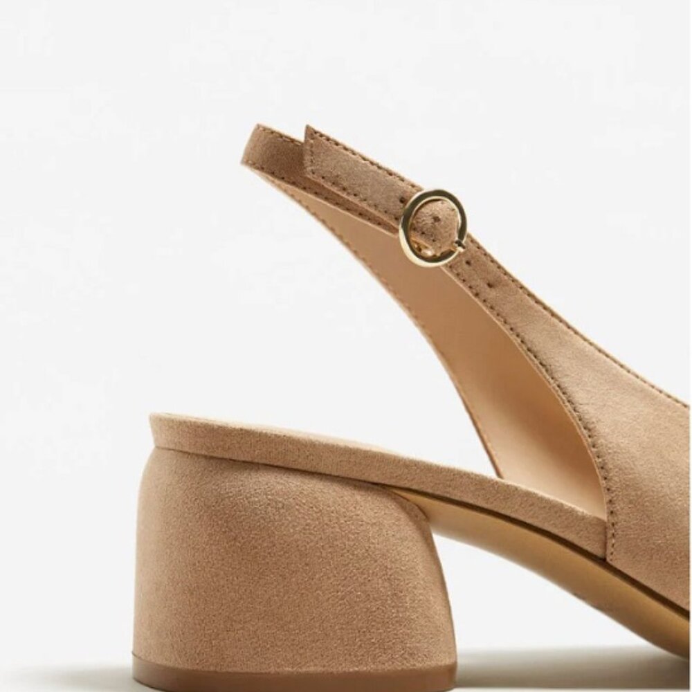 Mango Classic Slingback Pumps in Neutral/Beige colors - Picture 2 of 7